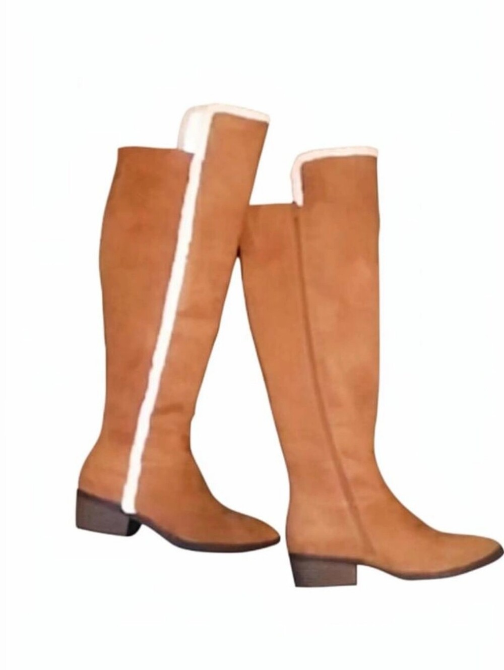 COMFORTABLE OVER THE KNEE COGNAC&SUEDE BOOTS🍁
